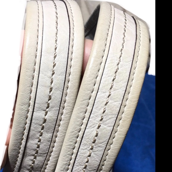 Coach Ergo Pleated Leather Tattersall Lining Hobo Shoulder Handbag Ivory White - Picture 10 of 12